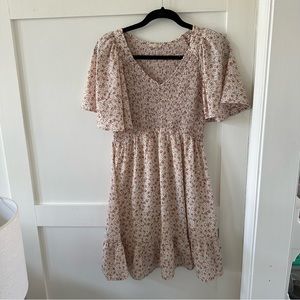 Pink blush maternity dress